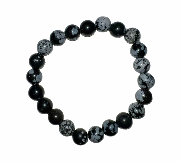 Snowflake Obsidian Crystal Bracelet